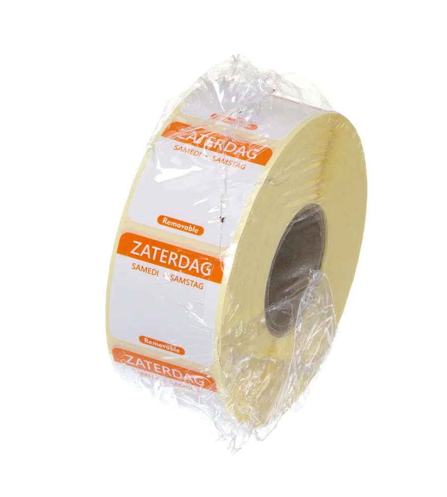 Vis Daily food safety labels, multi-use, easy removable , HENDI, Saturday, Orange, 1000 pcs., 25x25mm, bilde 2
