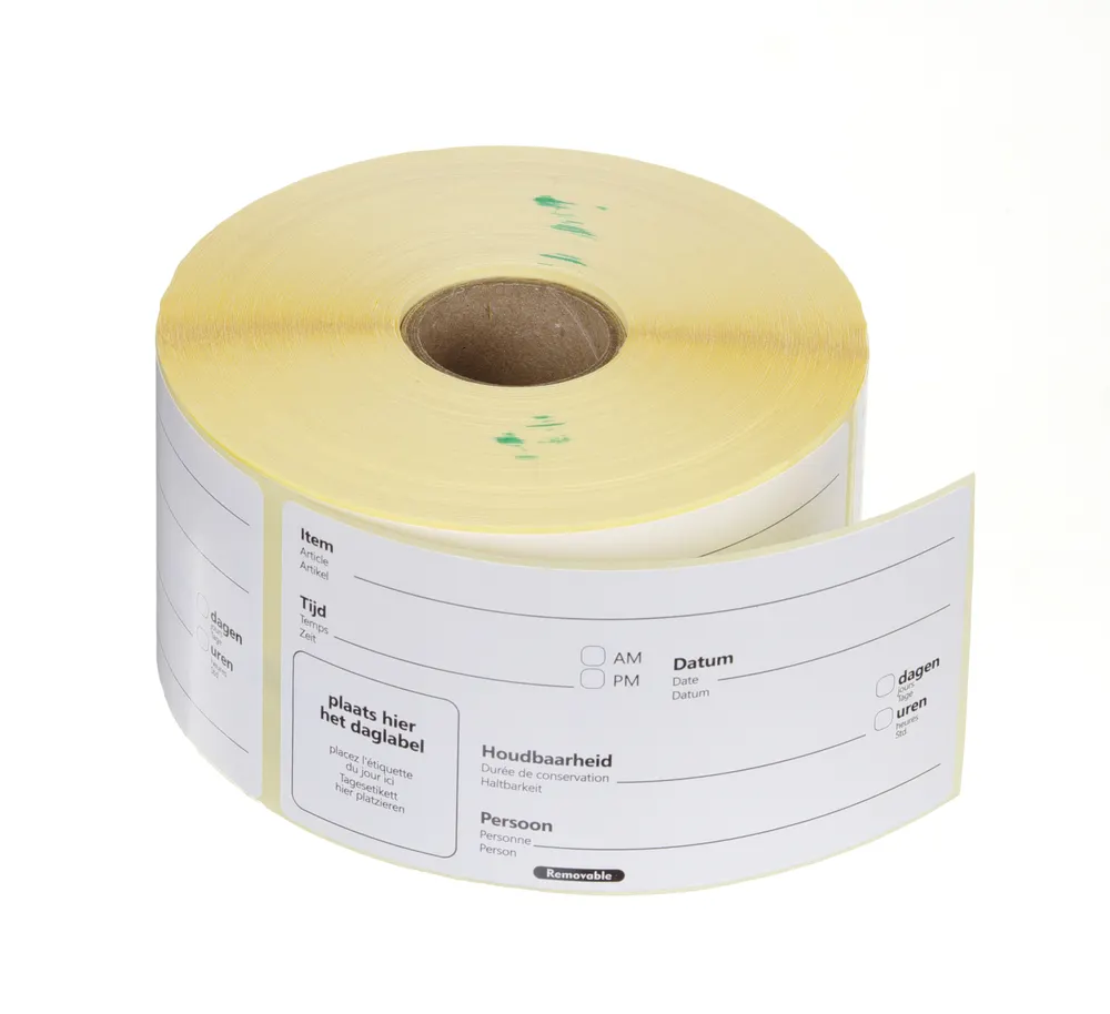 Food rotation labels, multi-use, easy removable, HENDI, White, 500 pcs., 100x50mm