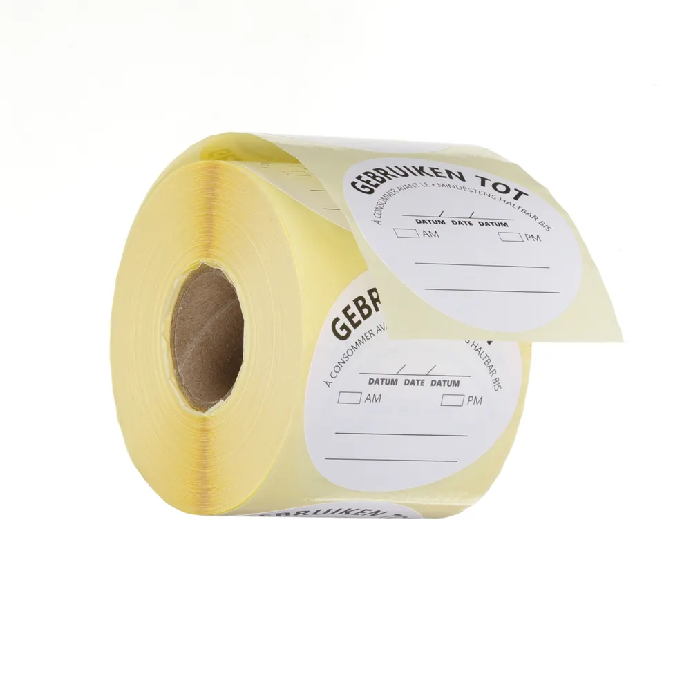 Food safety stickers, multi-use, easy removable, “USE BEFORE”, HENDI, White, 500 pcs., ⌀50mm