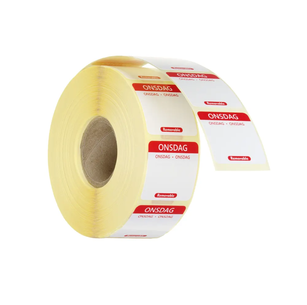 Daily food safety labels, multi-use, easy removable , HENDI, Wednesday, Red, 1000 pcs., 25x25mm