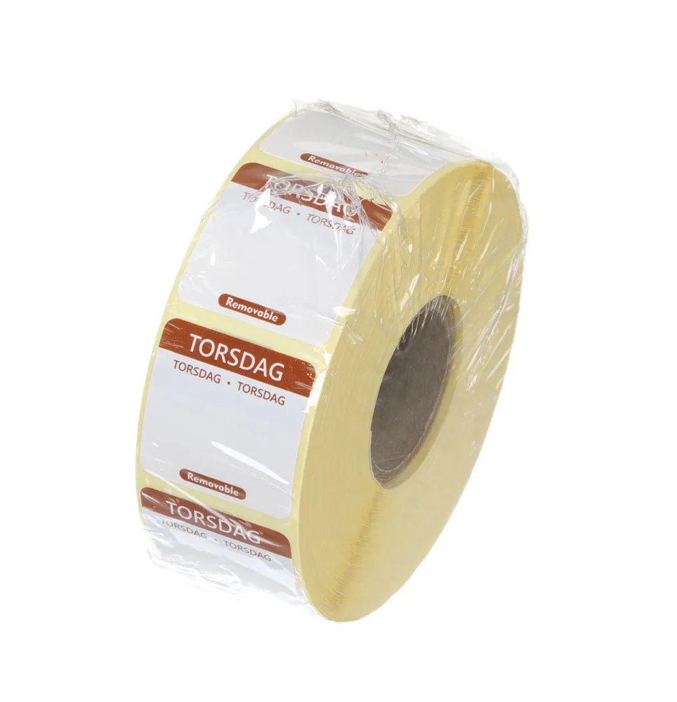 Vis Daily food safety labels, multi-use, easy removable , HENDI, Thursday, Brown, 1000 pcs., 25x25mm, bilde 2