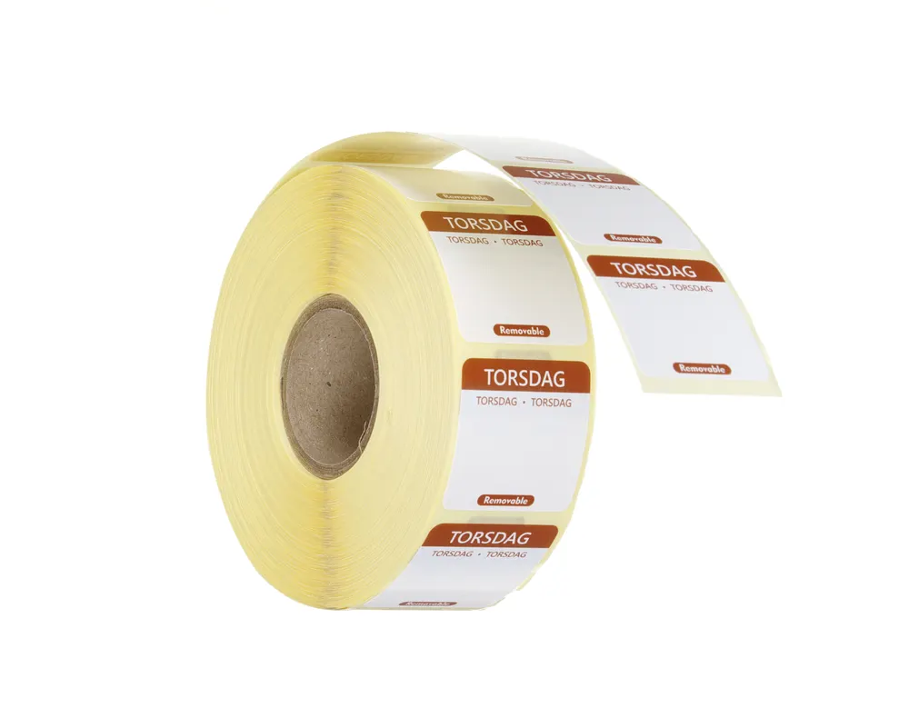 Daily food safety labels, multi-use, easy removable , HENDI, Thursday, Brown, 1000 pcs., 25x25mm