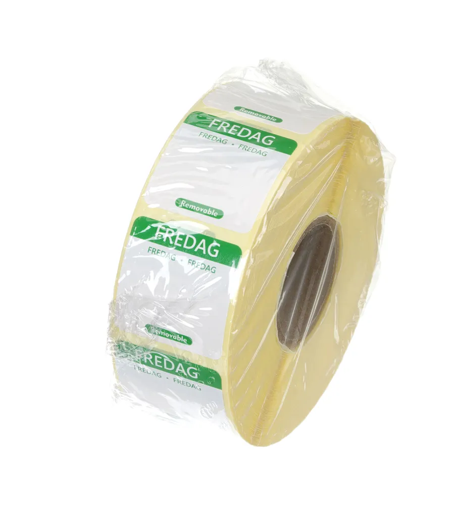 Vis Daily food safety labels, multi-use, easy removable , HENDI, Friday, Green, 1000 pcs., 25x25mm, bilde 2