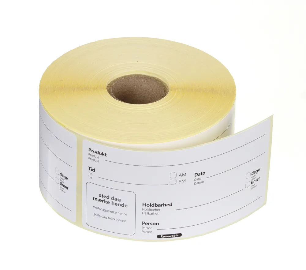 Food rotation labels, multi-use, easy removable, HENDI, White, 500 pcs., 100x50mm