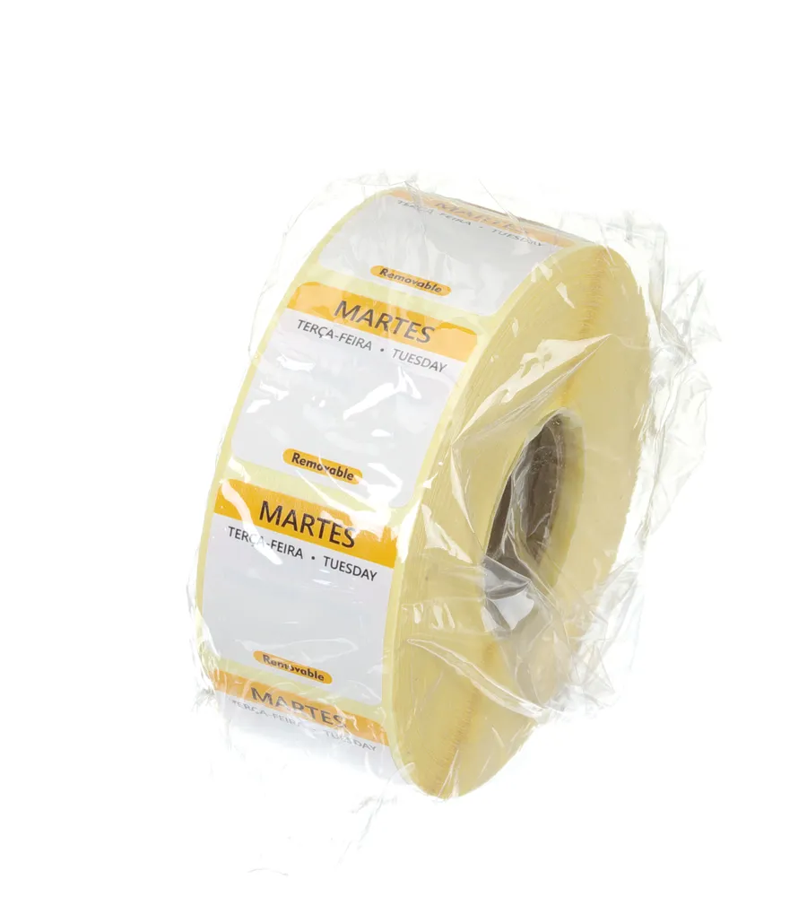 Vis Daily food safety labels, multi-use, easy removable , HENDI, Tuesday, Yellow, 1000 pcs., 25x25mm, bilde 2