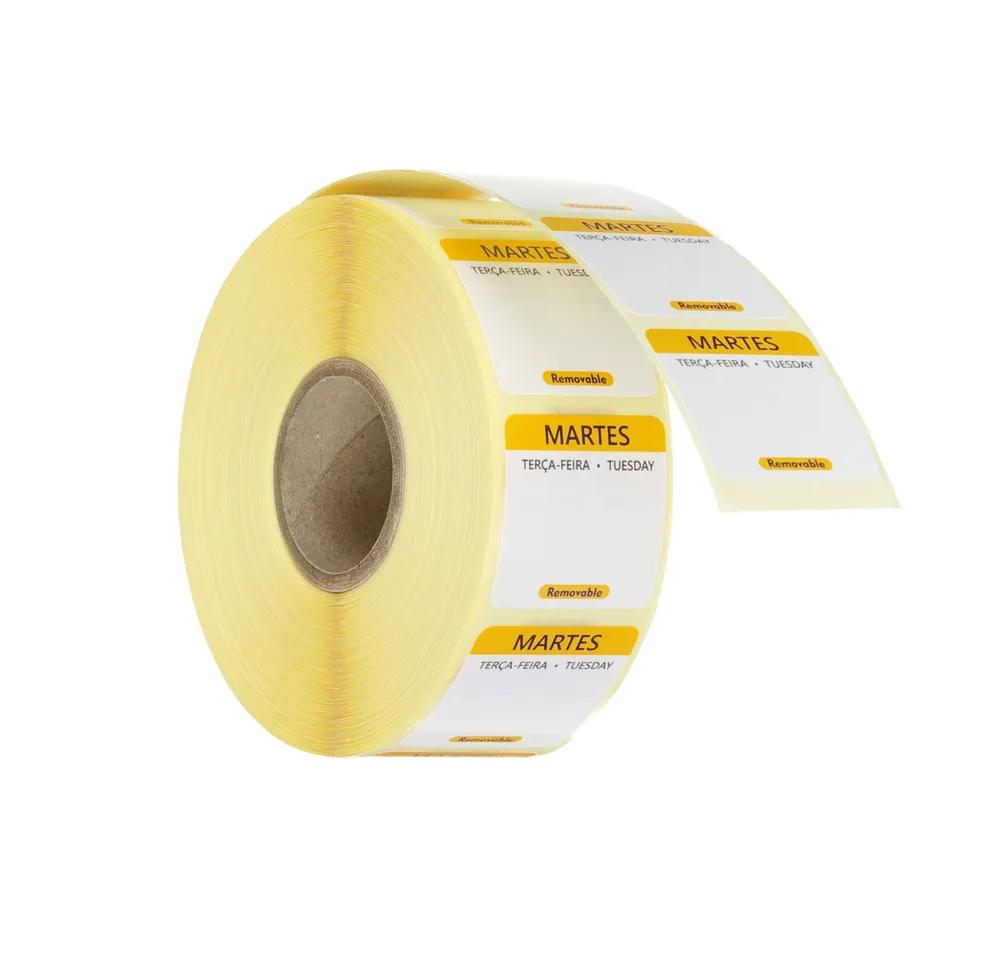 Daily food safety labels, multi-use, easy removable , HENDI, Tuesday, Yellow, 1000 pcs., 25x25mm