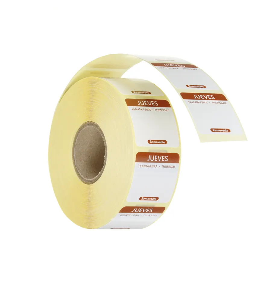 Daily food safety labels, multi-use, easy removable , HENDI, Thursday, Brown, 1000 pcs., 25x25mm