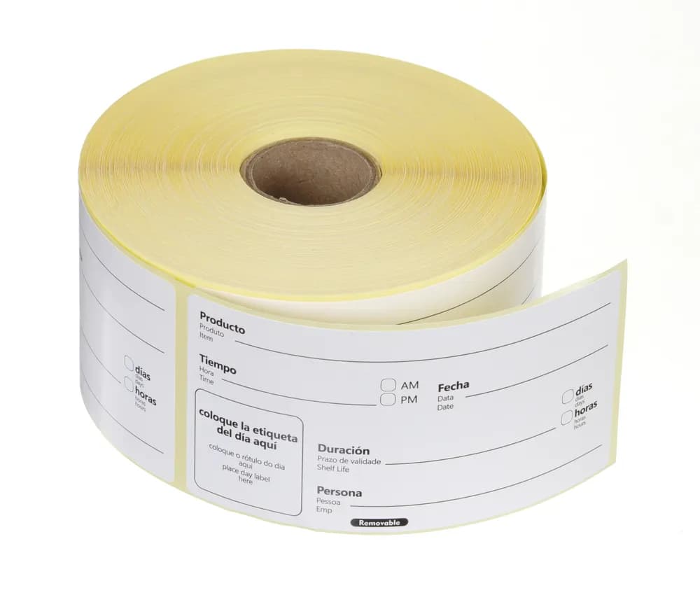 Food rotation labels, multi-use, easy removable, HENDI, White, 500 pcs., 100x50mm