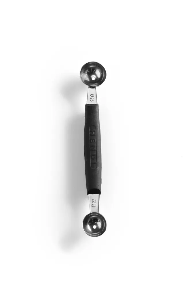 Melon scoop double, HENDI, ø 22-25 mm, Black, (L)165mm