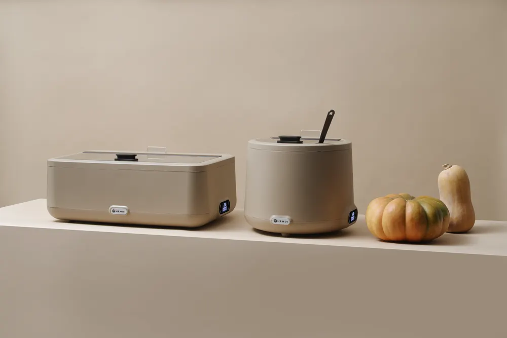 Vis Chafing dish UNIQ, HENDI, designed by Robert Bronwasser, GN 1/1, Beige, 230V/700W, 607x402x(H)245mm, bilde 3