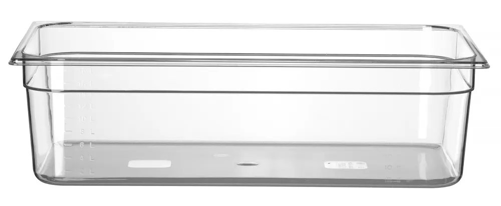 Container GN 1/1 polycarbonate, HENDI, Profi Line, GN 1/1, 21L, Transparent, 530x325x(H)150mm