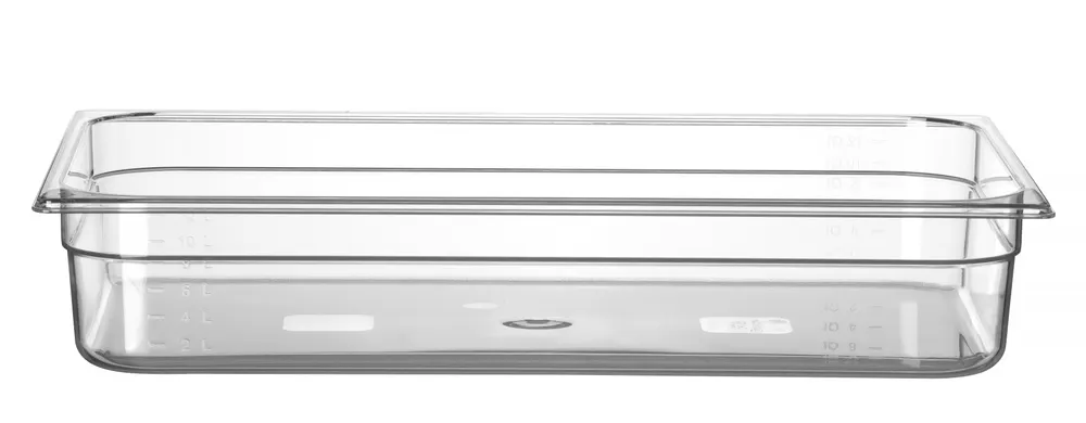 Container GN 1/1 polycarbonate, HENDI, Profi Line, GN 1/1, 14L, Transparent, 530x325x(H)100mm