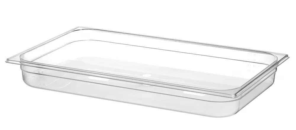 Vis Container GN 1/1 polycarbonate, HENDI, Profi Line, GN 1/1, 9L, Transparent, 530x325x(H)65mm, bilde 2