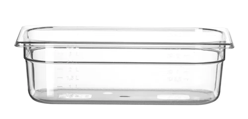 Container GN 1/3 polycarbonate, HENDI, Profi Line, GN 1/3, 4L, Transparent, 325x176x(H)100mm