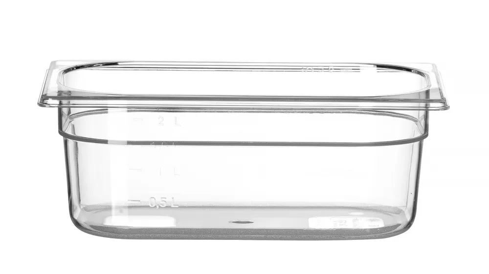Container GN 1/4 polycarbonate, HENDI, Profi Line, GN 1/4, 2,8L, Transparent, 265x162x(H)100mm