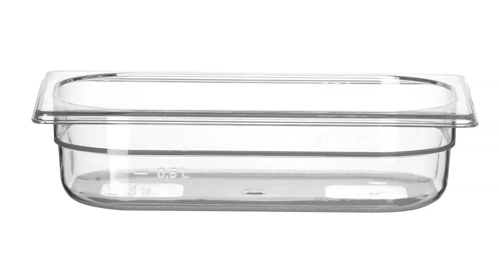 Container GN 1/4 polycarbonate, HENDI, Profi Line, GN 1/4, 1,8L, Transparent, 265x162x(H)65mm