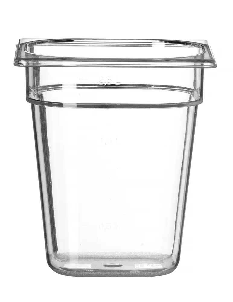 Container GN 1/6 polycarbonate, HENDI, Profi Line, GN 1/6, 3,4L, Transparent, 176x162x(H)200mm