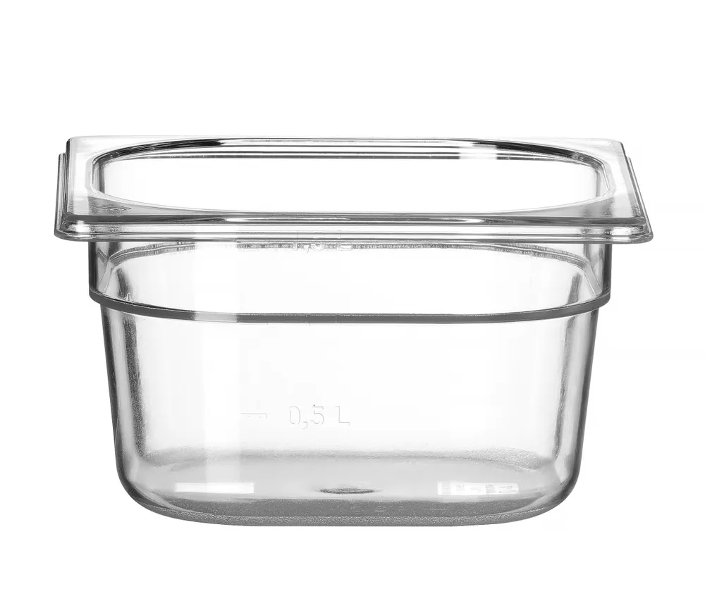 Container GN 1/6 polycarbonate, HENDI, Profi Line, GN 1/6, 1,6L, Transparent, 176x162x(H)100mm