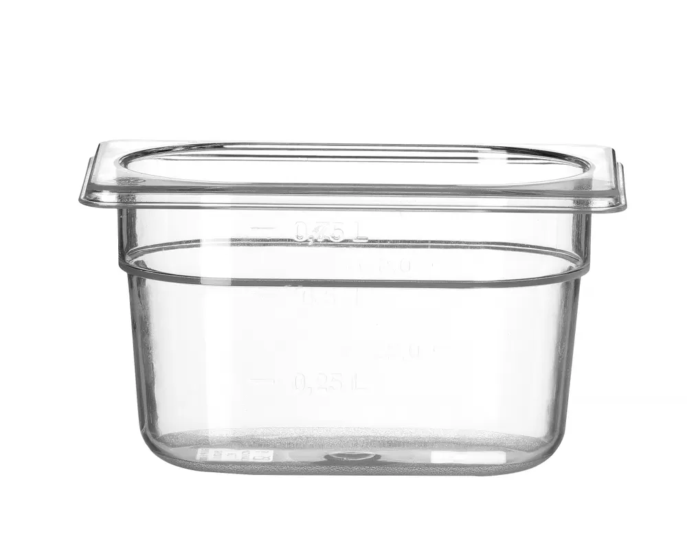 Container GN 1/9 polycarbonate, HENDI, Profi Line, GN 1/9, 1L, Transparent, 176x108x(H)100mm