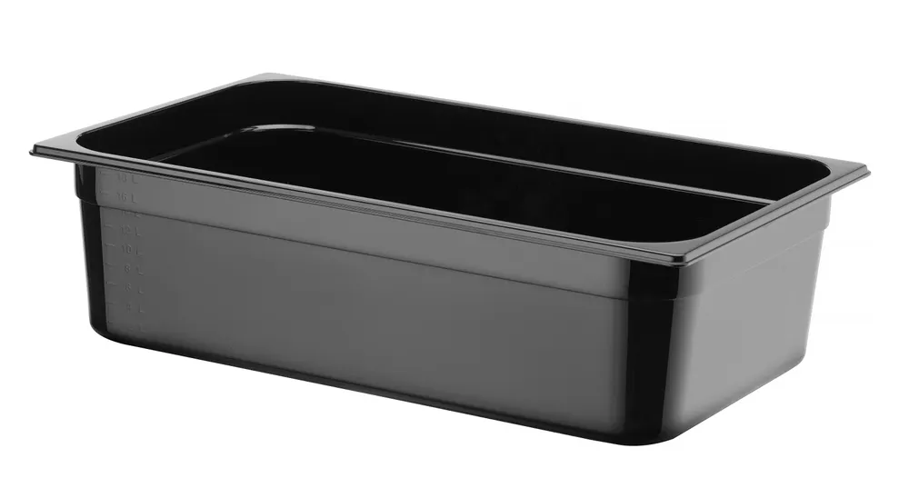 Vis Container GN 1/1 black polycarbonate, HENDI, Profi Line, GN 1/1, 21L, Black, 530x325x(H)150mm, bilde 2