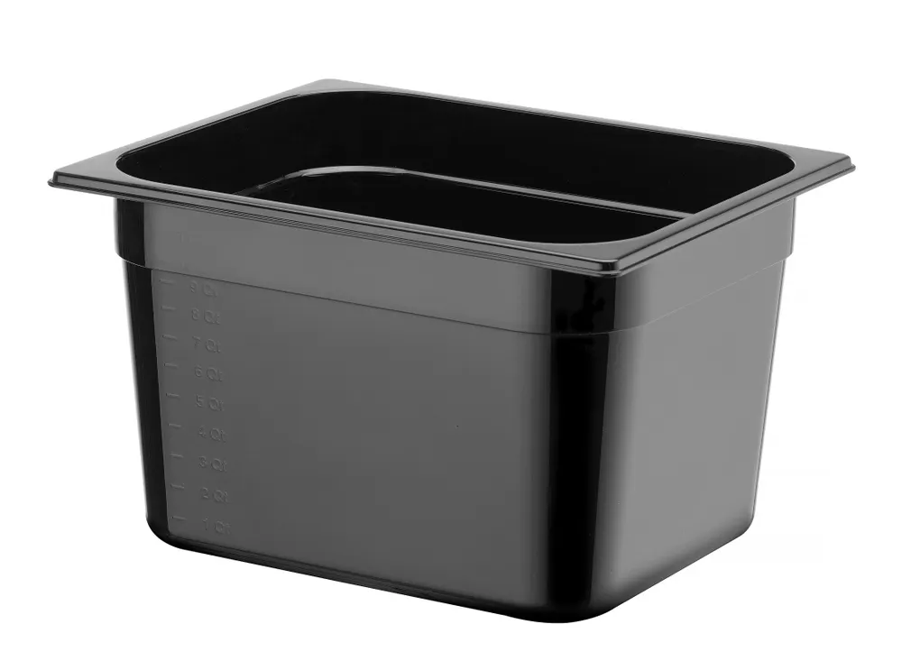 Vis Container GN 1/2 black polycarbonate, HENDI, Profi Line, 12,5L, Black, 325x265x(H)200mm, bilde 2