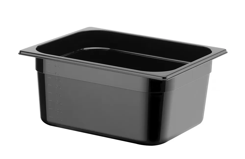 Vis Container GN 1/2 black polycarbonate, HENDI, Profi Line, GN 1/2, 9,5L, Black, 325x265x(H)150mm, bilde 2