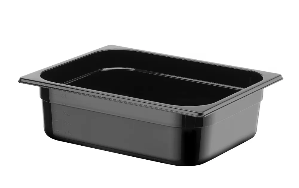 Vis Container GN 1/2 black polycarbonate, HENDI, Profi Line, GN 1/2, 6,5L, Black, 325x265x(H)100mm, bilde 2