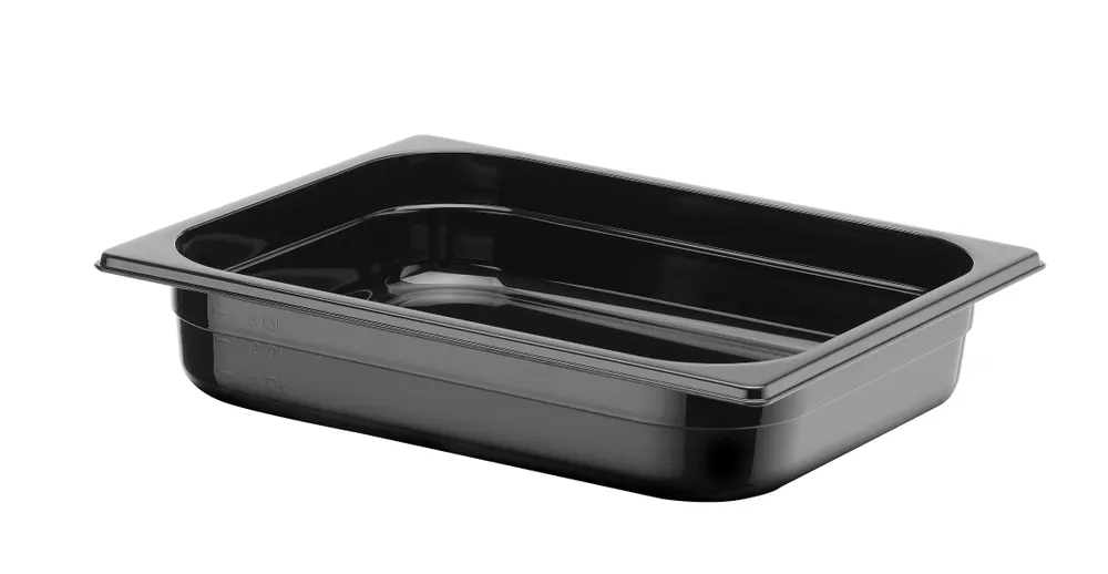Vis Container GN 1/2 black polycarbonate, HENDI, Profi Line, GN 1/2, 4L, Black, 325x265x(H)65mm, bilde 2