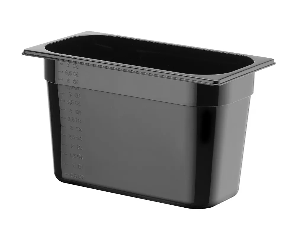 Vis Container GN 1/3 black polycarbonate, HENDI, Profi Line, GN 1/3, 5,7L, Black, 325x176x(H)150mm, bilde 5
