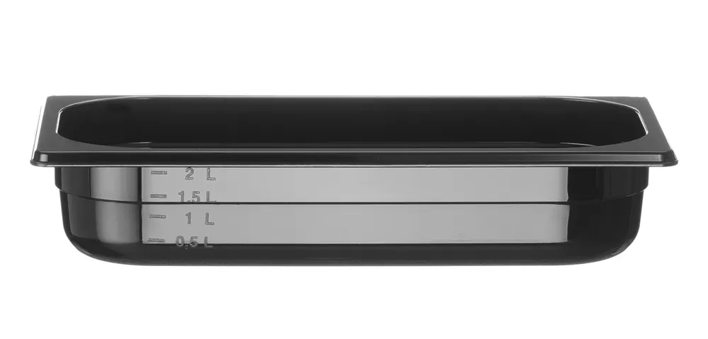 Container GN 1/3 black polycarbonate, HENDI, Profi Line, GN 1/3, 2,5L, Black, 325x176x(H)65mm