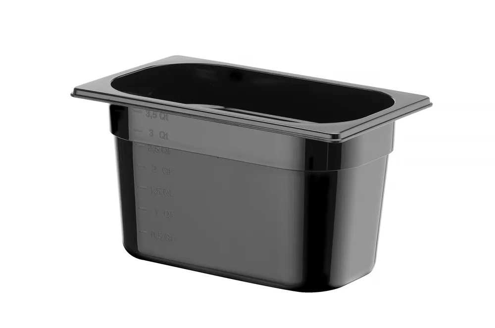 Vis Container GN 1/4 black polycarbonate, HENDI, Profi Line, GN 1/4, 4L, Black, 265x162x(H)150mm, bilde 2