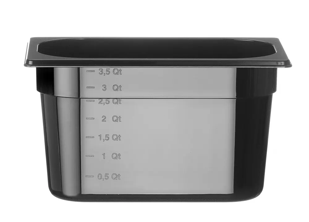 Vis Container GN 1/4 black polycarbonate, HENDI, Profi Line, GN 1/4, 2,8L, Black, 265x162x(H)100mm, bilde 5