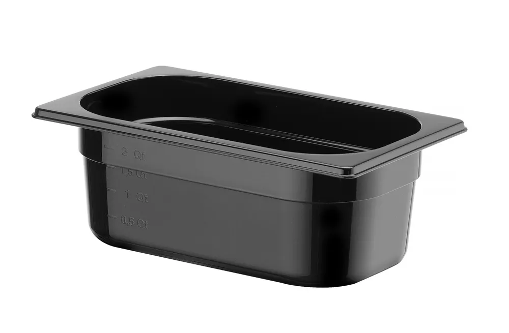 Vis Container GN 1/4 black polycarbonate, HENDI, Profi Line, GN 1/4, 2,8L, Black, 265x162x(H)100mm, bilde 2