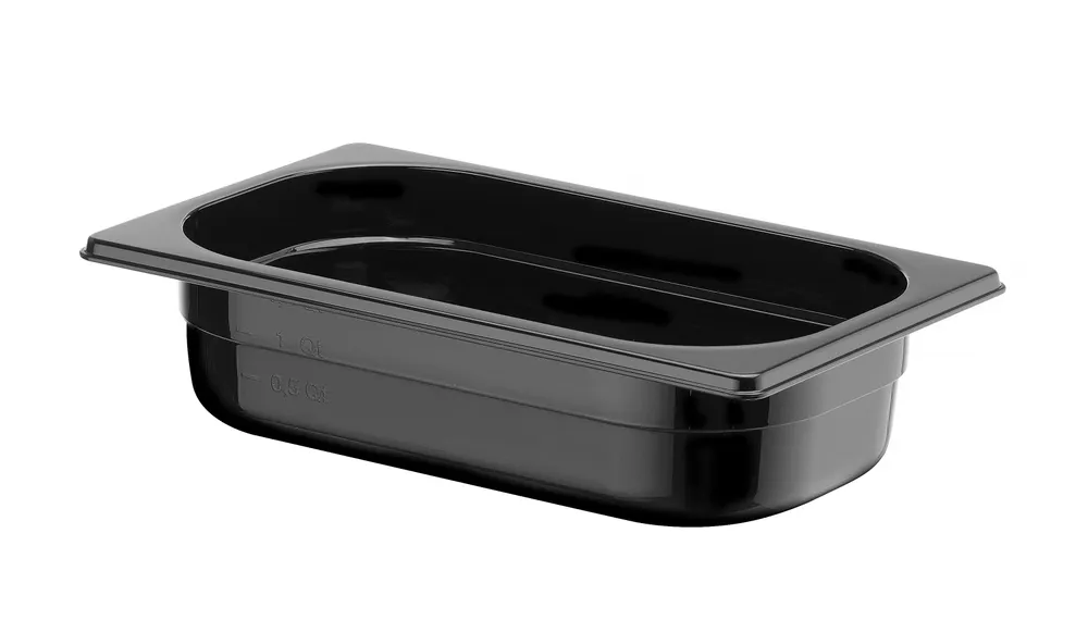 Vis Container GN 1/4 black polycarbonate, HENDI, Profi Line, GN 1/4, 1,8L, Black, 265x162x(H)65mm, bilde 2