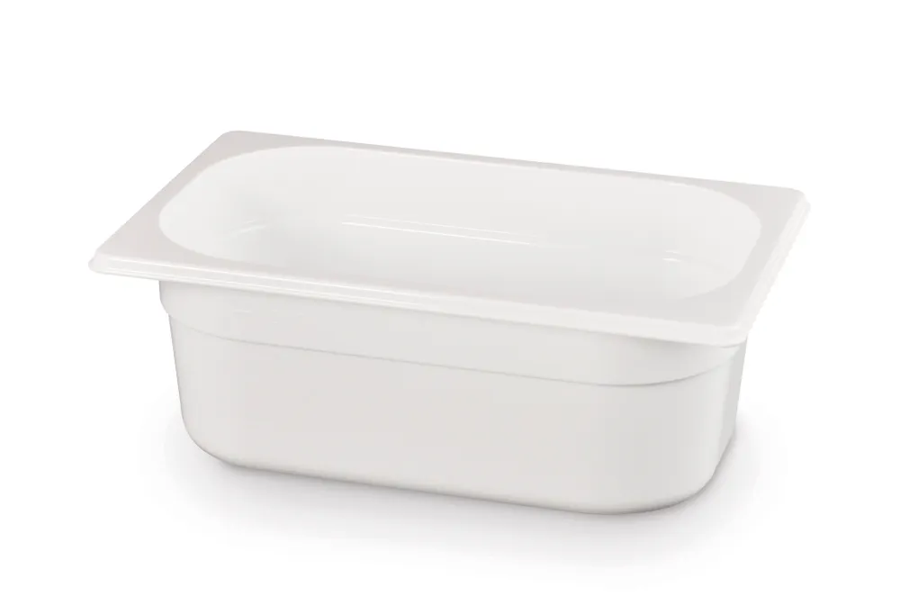 Container GN 1/4 white polycarbonate, HENDI, GN 1/4, 2,8L, White, 265x162x(H)100mm