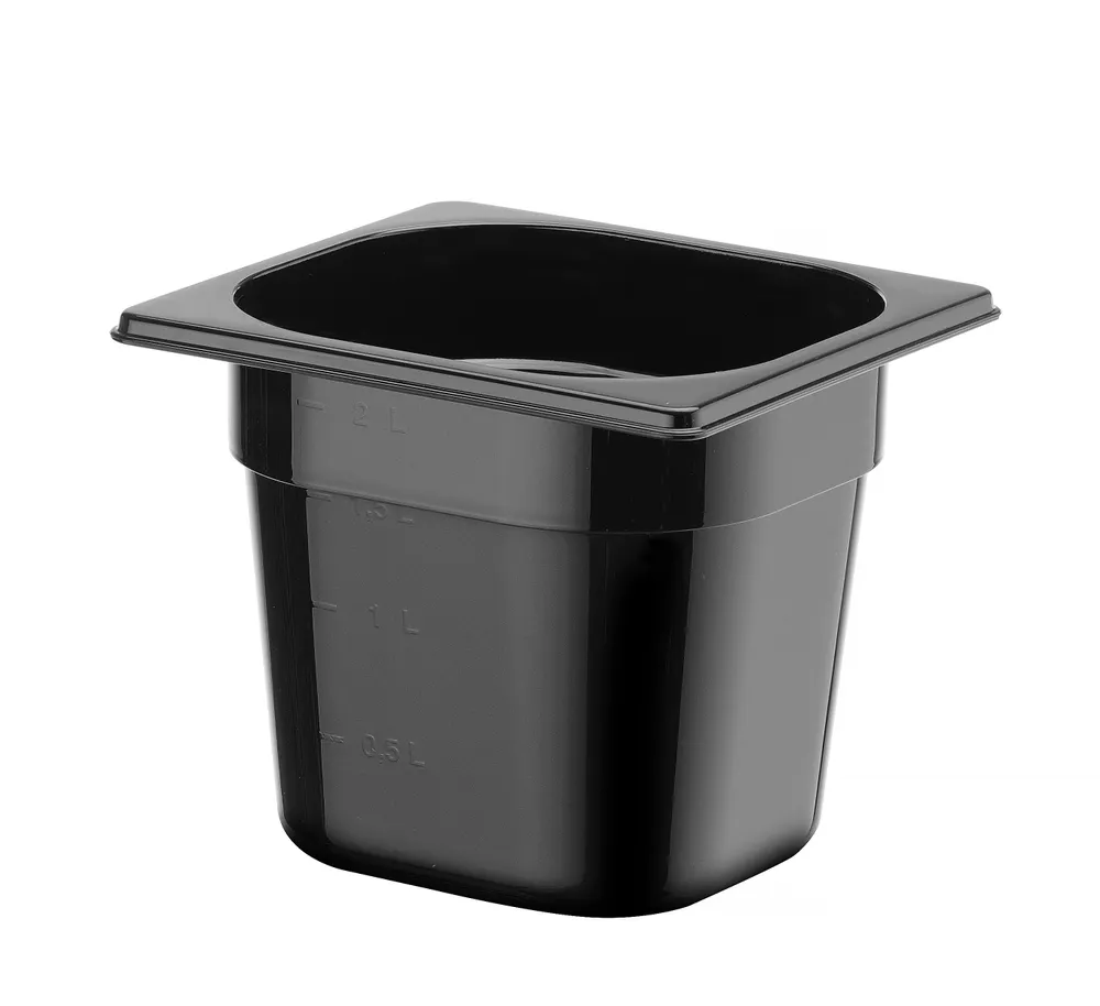Vis Container GN 1/6 black polycarbonate, HENDI, Profi Line, GN 1/6, 2,4L, Black, 176x162x(H)150mm, bilde 2