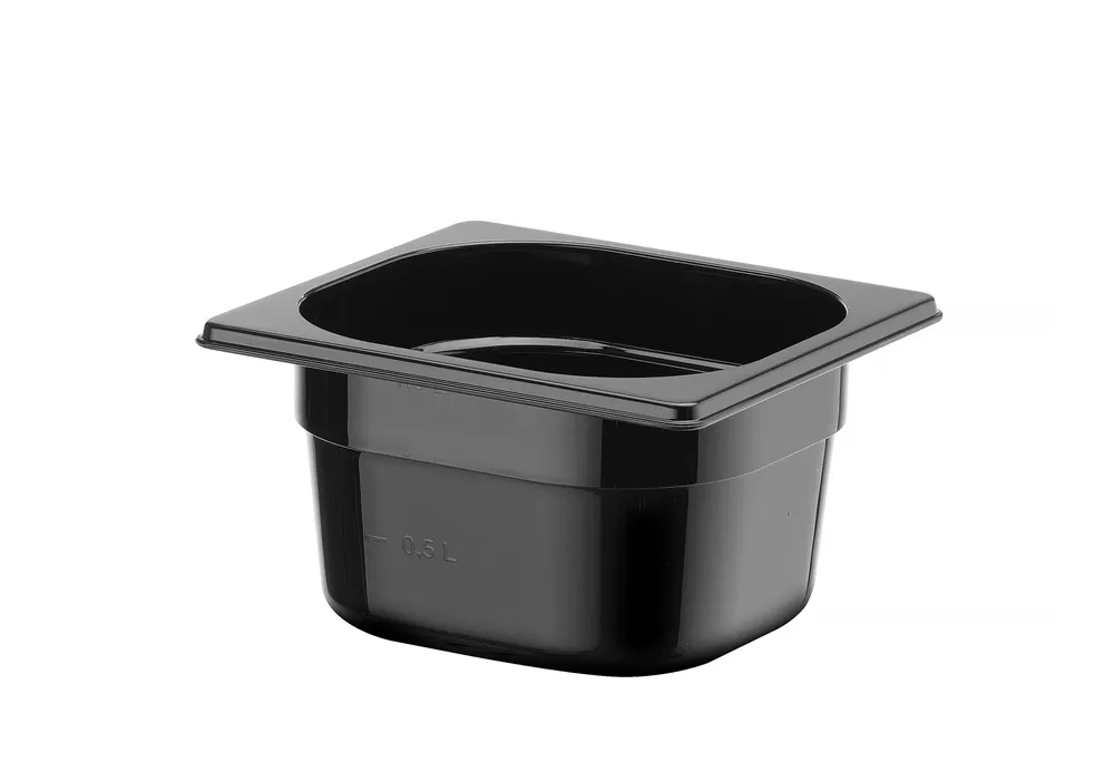 Vis Container GN 1/6 black polycarbonate, HENDI, Profi Line, GN 1/6, 1,6L, Black, 176x162x(H)100mm, bilde 2