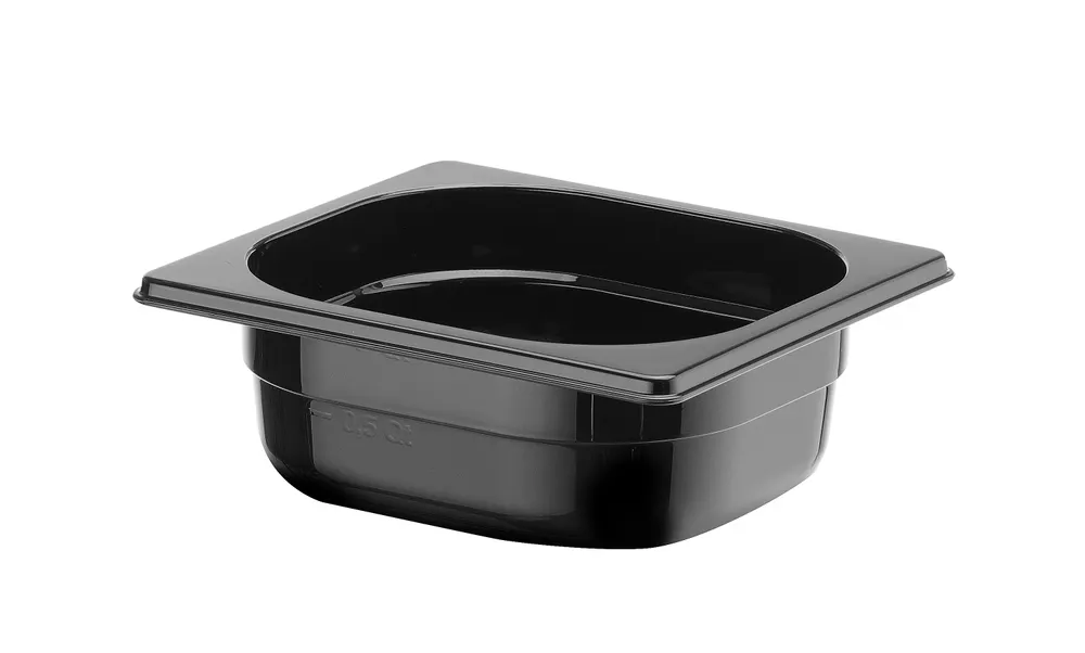 Vis Container GN 1/6 black polycarbonate, HENDI, Profi Line, GN 1/6, 1L, Black, 176x162x(H)65mm, bilde 2