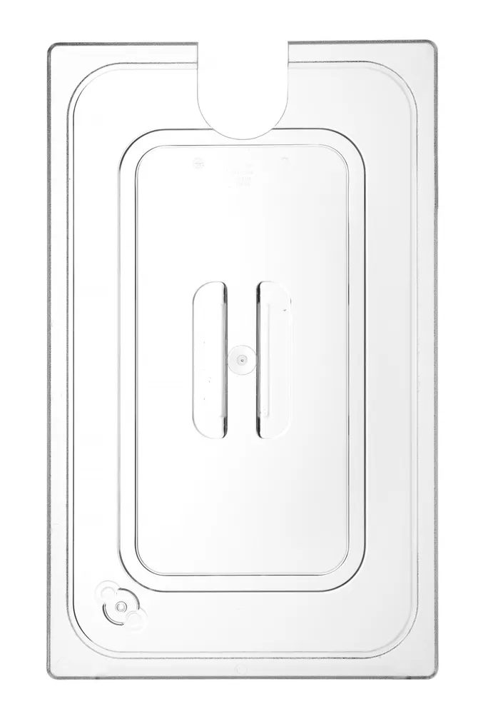 Lid for GN containers with sous vide stick recess, HENDI, GN 1/1, Transparent, 530x325mm