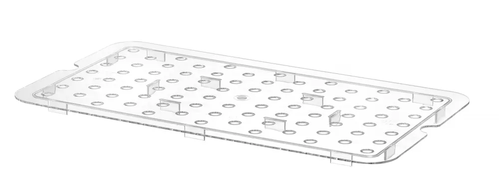 Vis Perforated drip shelf for GN containers polycarbonate, HENDI, Profi Line, GN 1/2, Transparent, 265x206mm, bilde 3