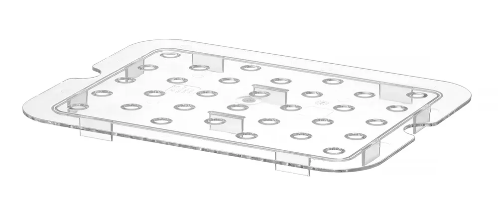 Perforated drip shelf for GN containers polycarbonate, HENDI, Profi Line, GN 1/2, Transparent, 265x206mm