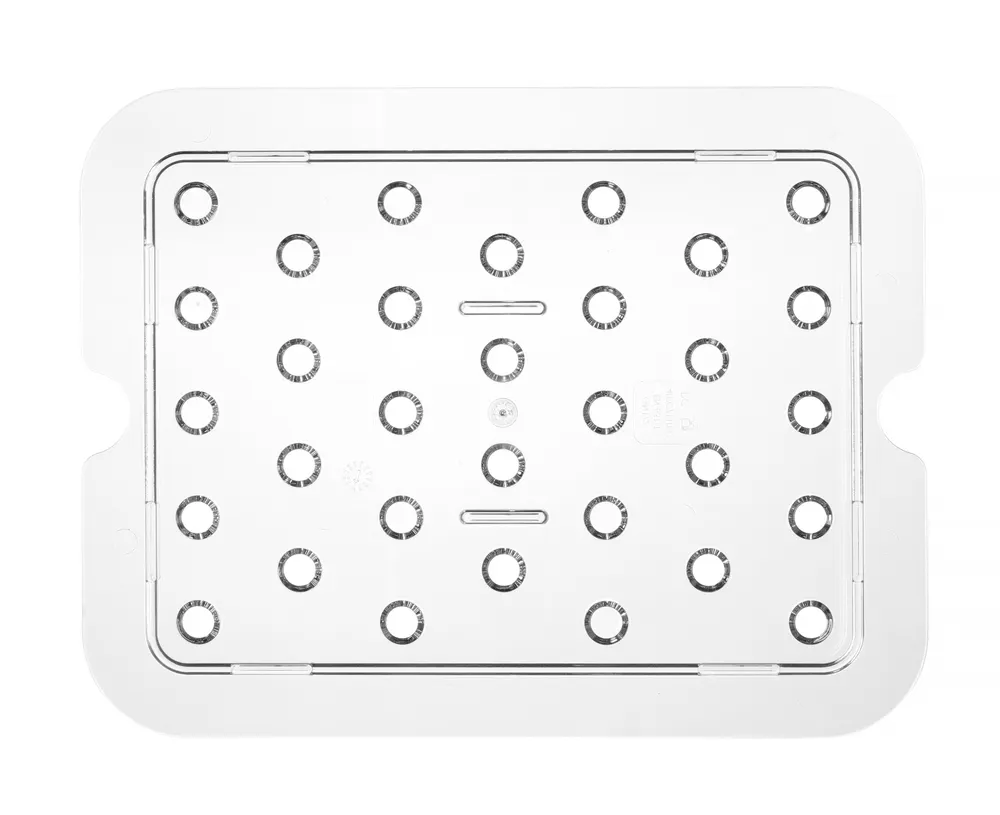 Vis Perforated drip shelf for GN containers polycarbonate, HENDI, Profi Line, GN 1/2, Transparent, 265x206mm, bilde 2