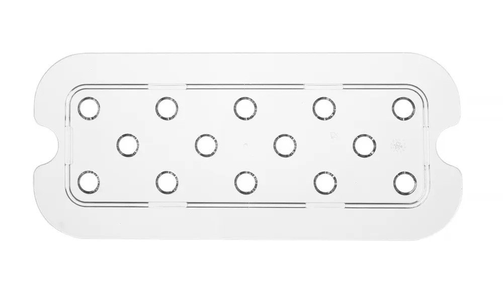 Vis Perforated drip shelf for GN containers polycarbonate, HENDI, Profi Line, GN 1/3, Transparent, 266x116mm, bilde 2