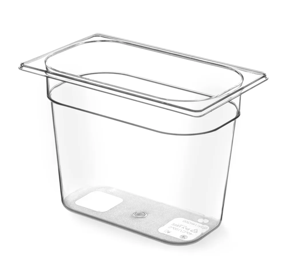 Container GN 1/4 Tritan, HENDI, GN 1/4, 2,8L, Transparent, 265x162x(H)100mm