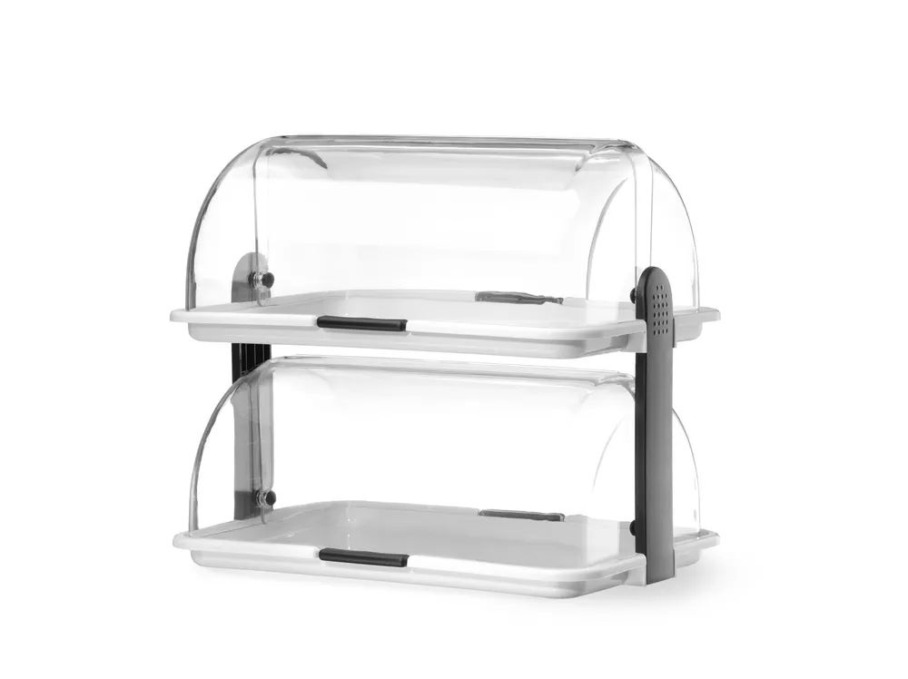 Vis Roll-top display, HENDI, Double, White, 380x260x(H)355mm, Rectangular, bilde 2