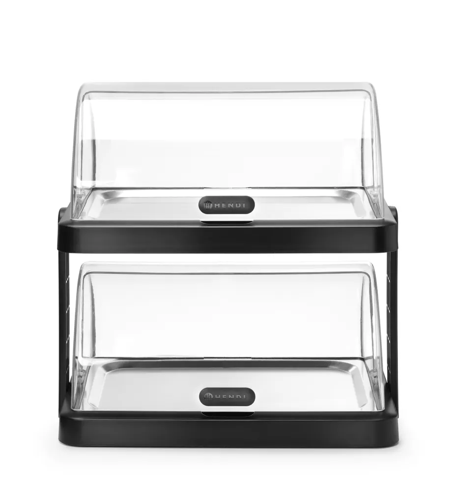 Vis Roll top cooling display Duo UNIQ, HENDI, designed by Robert Bronwasser, Double, Black, 480x355x(H)480mm, Rectangular, bilde 2