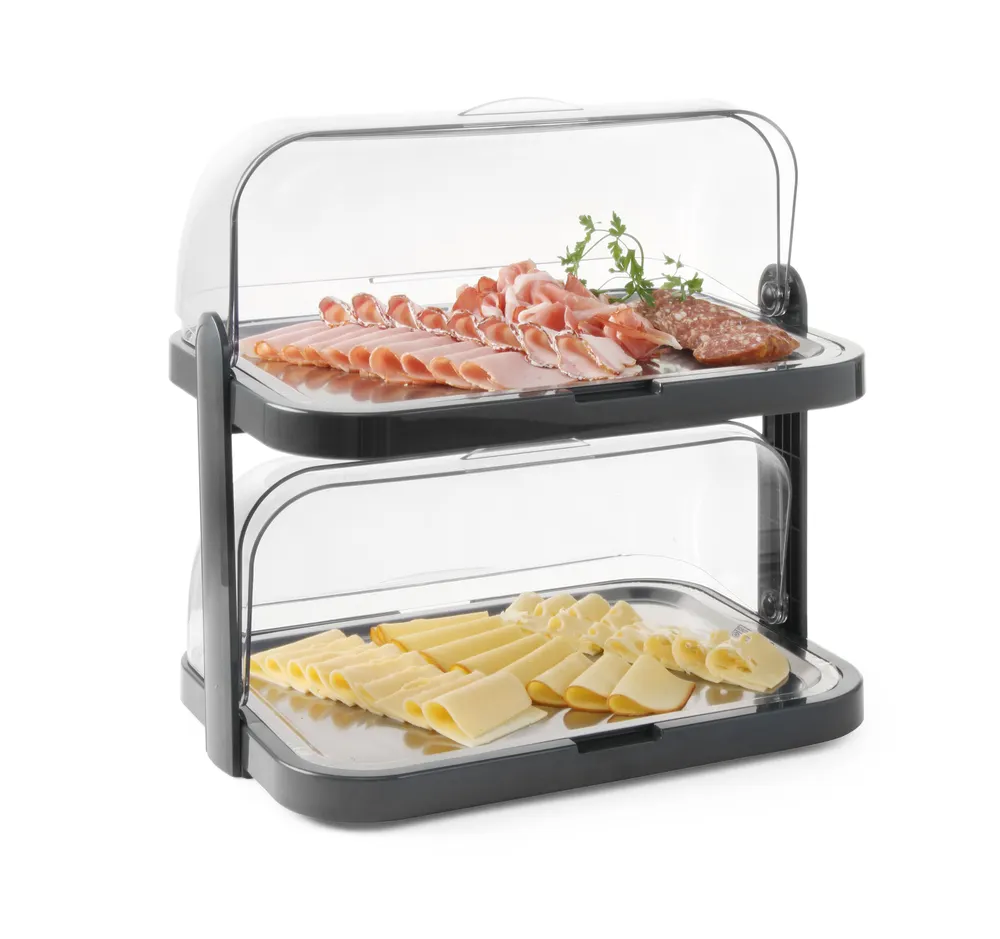 Vis Roll-top cooling display, double, HENDI, Dark grey, 440x320x(H)440mm, Rectangular, bilde 3