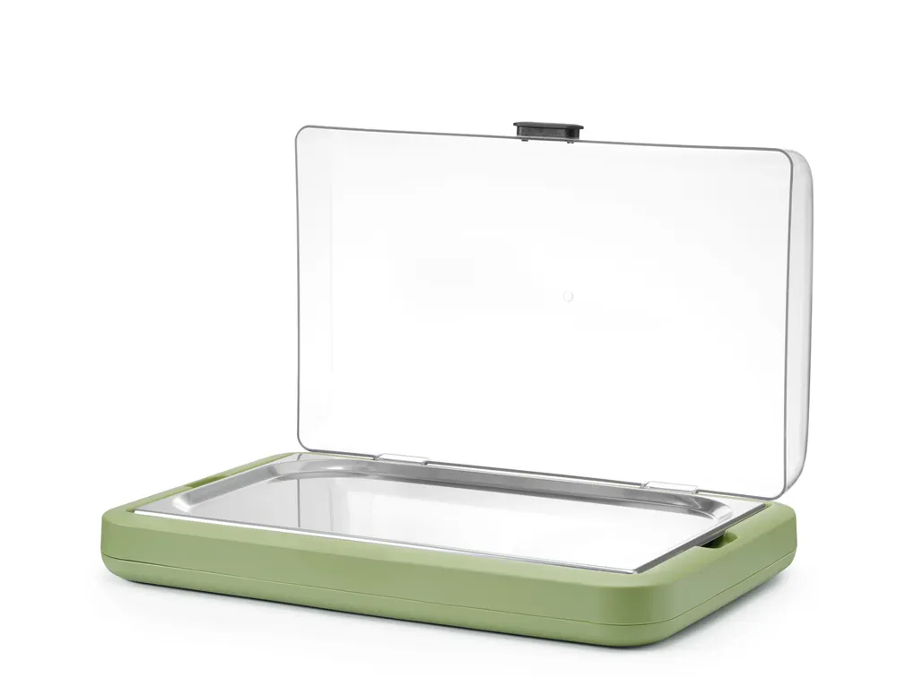 Vis Cooling display UNIQ, HENDI, designed by Robert Bronwasser, GN 1/1, Green, 593x389x(H)147mm, Rectangular, bilde 4