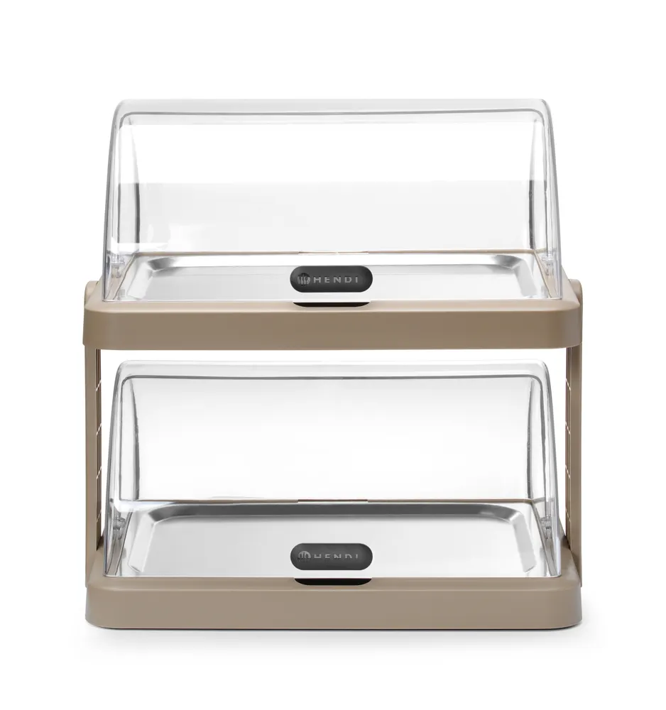 Vis Roll top cooling display Duo UNIQ, HENDI, designed by Robert Bronwasser, Double, Beige, 480x355x(H)480mm, Rectangular, bilde 2