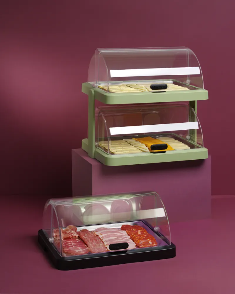 Vis Roll top cooling display Duo UNIQ, HENDI, designed by Robert Bronwasser, Double, Green, 480x355x(H)480mm, Rectangular, bilde 5